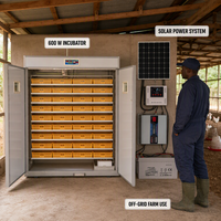 Incubateur solaire à économie d'énergie, facile à utiliser, 3168 œufs, taux d'éclosion élevé, retournement automatique des œufs, poulet/canard/autruche/caille, nouveau