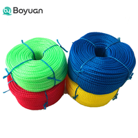 Cordage en polyéthylène PE torsadé à 3 brins de 18 mm, 20 mm, rouge, jaune, bleu, vert, pour amarrage maritime, lignes de quai de bateaux, emballage industriel