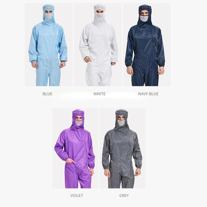 Class 100 GMP Standards 0.5-Grid Diagonal-Pull Anti-Static Dust-Proof Cleanroom Coverall - Product Image 3