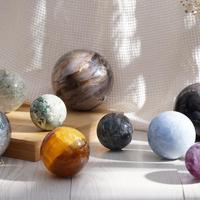 Letsun Natuurlijke Kristallen Bol Gepolijste Edelsteen Sfeer Ornament Ruwe Steen Decoratie Modetrend Liefde voor Kantoor Huis Cadeau