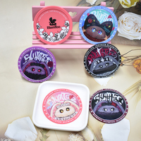 Sous-verres en silicone pour tasses à café, cadeaux populaires co-marqués Blumtoo, impression UV, sous-verres pour boissons, sous-verres en PVC