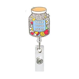 Porte-badge en acrylique pailleté en gros, porte-badge pour étudiants en soins infirmiers, porte-badge pour le bureau, accessoires scolaires - Product Image 2