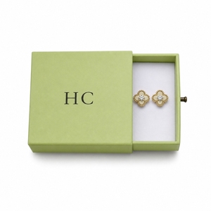 Vintage Rigid Cardboard Earring Case Sliding Drawer Style Custom Graphics Printed OEM Jewelry Packaging Box Bespoke Supplier - Product Image 3