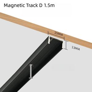 Lámpara de Riel Magnética LED, Riel de Alimentación Magnético 2010, 48V, Foco COB, Proyector Ajustable, Rejilla Empotrada, Superficie Negra - Product Image 5