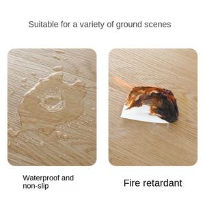 Pegatinas de <span class=keywords><strong>suelo</strong></span> de grano de <span class=keywords><strong>madera</strong></span> de imitación de 1,5mm, impermeables, ignífugas, de cuero de PVC, sin pegamento, clic para renovación del hogar - Product Image 2