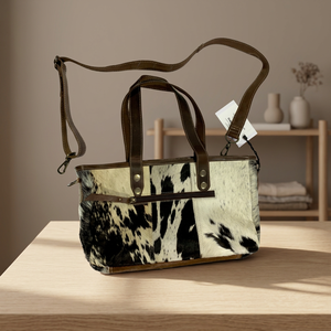 Sacs à bandoulière en cuir véritable de haute qualité BS INTERNATIONAL, fermeture à glissière, logo brodé, imprimés animaliers imperméables - Product Image 6