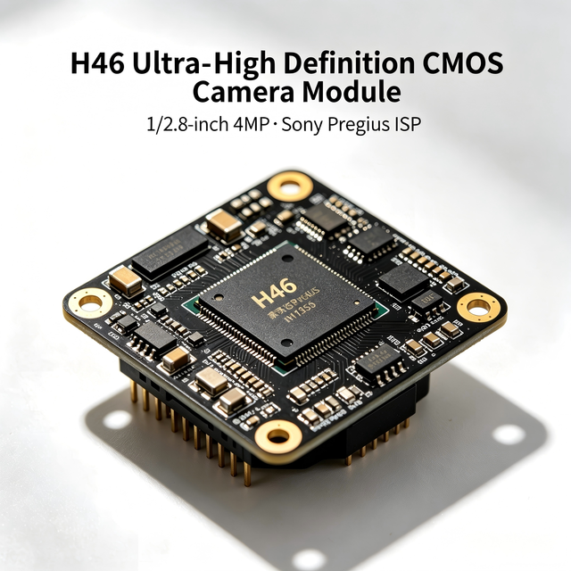 High Sensitivity 4MP IP Camera PCB Module 1/3" Low Lux CMOS H.265/H.264 Dual Stream Audio Enabled for Protocol Mobile Client
