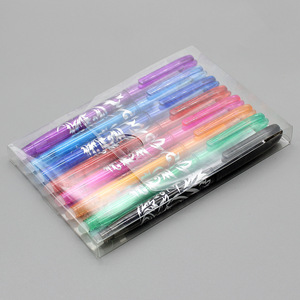 ชุดปากกาเจลสีลบได้ 8 สี 12 ด้าม บรรจุกล่อง อุปกรณ์สำนักงาน หัวปากกา 0.5 มม. หมึกหลายสี - Product Image 3