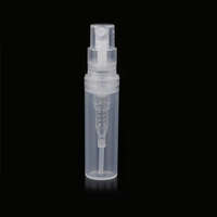 Vente en gros de flacons pulvérisateurs en plastique refermables de 2 ml, 3 ml, 4 ml, 5 ml, 10 ml, petits flacons d'essai, échantillons de parfum, atomiseur