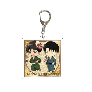 Porte-clés Anime L'Attaque des Titans 55MM <span class=keywords><strong>Eren</strong></span> Jaeger Mikasa Ackerman <span class=keywords><strong>Armin</strong></span> Hange Zoe – Cadeaux de Noël en Gros - Product Image 4