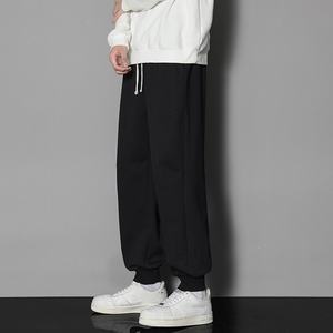 TKAN317 OEM venta al por mayor de pantalones deportivos de alta calidad MOQ bajo personalizado 350 Gsm algodón mezcla polar forrado pantalones de chándal Jogger para hombre - Product Image 4