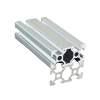 Profilé d'extrusion en aluminium anodisé noir à rainures en T, structure modulaire en aluminium