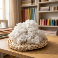 Rembourrage de coussin de canapé et oreiller en polyester recyclé 7D 100 % éco-responsable, haute résilience, creux, conjugué et siliconé, pour la filature