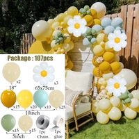 Offre Spéciale rose bleu macaron latex guirlande ballon arc ensemble fête décor ballon marguerite feuille ballon mariage fête d'anniversaire fournitures