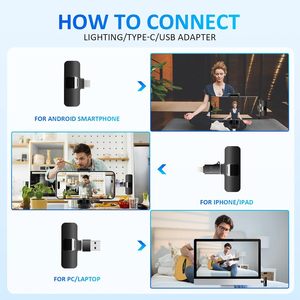 Gran oferta, Mini micrófono Lavalier inalámbrico, reducción de ruido para interiores y exteriores con compartimento de carga, micrófono Lavalier - Product Image 3