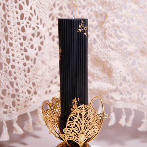 Velas Aromáticas Cilíndricas Negras Jinbo GM-044, Decoración para Bodas y Hogar, Fragancia - Product Image 3