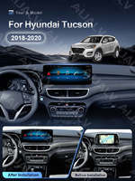 Aijia Promotion Exceptionnelle pour HYUNDAI Tucson 2018-2020 – Kit Complet d'Installation Facile pour Autoradio Android 12,3 pouces Noir Mat (LHD) avec Câblage et Canbus