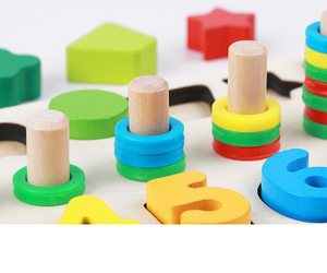 2024 migliore vendita prschool educazione in legno giocattoli di apprendimento precoce per bambini contare bordo blocchi educativi per ragazzi e ragazze - Product Image 1