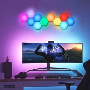 6pcs <b>Kit</b> WIFI Version Gaming Hexagonal Splicing <b>DIY</b> Ambient Lighting Wall Light Without Stand with Led Backlight - Product Image 1