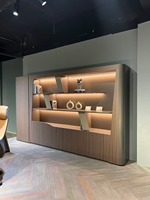 Bureau de direction écologique haut de gamme en forme de L avec rangement Poste de travail de bureau moderne en bois pour