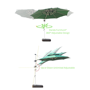 Sombrillas de Playa Grandes para Exteriores con Panel Solar y Luces LED, Inclinables, de Lujo, Resistentes a la Lluvia, para Jardín - Product Image 4