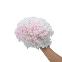 Custom Knitted Pom Yarn Chenille Yarn 6mm Art Crochet Ball Yarn 100% Polyester Raw White Fancy Yarn