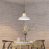 Lustre LED scandinave long en fer à hauteur réglable, blanc + noir, température de couleur 2700K, blanc chaud doux pour chambre, restaurant, maison