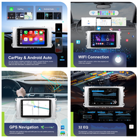 Hikity Radio mobil Android Ford Focus, untuk Ford Focus s-max Mondeo Galaxy c-max Radio mobil 7 ''4 + 64G Audio mobil nirkabel CarPlay Android Auto GPS WIFI OEM