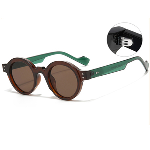 Petites lunettes de soleil rondes de haute qualité, durables, anti-lumière bleue et unisexes, légères, anti-rayons ultraviolets - Product Image 5