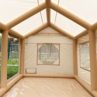 Tente gonflable portable - Personnalisable, tissu Oxford 8.4, deux pièces, salon cabine pour le camping en plein air