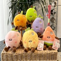 Pluche zachte schattige aardbei oranje hanger pop ornamenten cartoon sleutelhanger PP katoen 11-30cm unisex