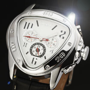 Reloj Mecánico Automático de Lujo para Hombre Jaragar, Diseño Deportivo de Carreras, Caja de Aleación, Triángulo Geométrico, Correa de Cuero Genuino - Product Image 5