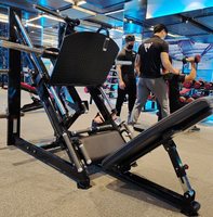 Presse à jambes commerciale en acier avec transmission à roulements, inclinaison à 45 degrés, équipement d'entraînement du bas du corps avec pile de poids de 198 kg FM-1024D