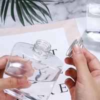 Bouteilles jetables en plastique pet de 250ml 8 oz, plates et carrées, pour boisson, jus, Smoothie, pour boisson alcoolisée