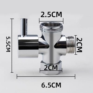 Distribuidor de Agua en T de Cobre de 2.5cm, 2cm y 6.5cm para Accesorios de Grifo de Ducha - Product Image 1