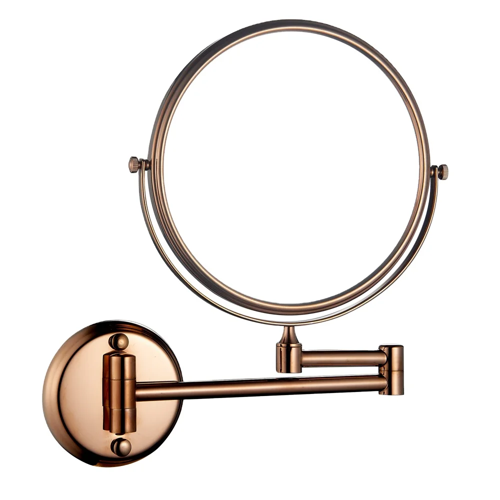 Beelee M0128R Wall Mounted Brass 8インチBathroom Rose Gold Magnifying Shaving Mirror