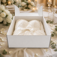 Boîtes de rangement pour robes de mariée imprimées sur mesure, emballages cadeaux rigides en carton de luxe pour robes de mariée, vente en gros directe