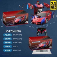 Coche Robot Transformable RC 2.4GHz 1:18, Transformación con una Sola Tecla, 360 °   Auto de Juguete para Niños con Rotación Automática y HD 1080P