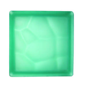 บล็อกแก้วลายคลื่นสีเขียวผ้าซาติน19x19x8ซม. สำหรับการเปลี่ยนเครื่องมือ - Product Image 2