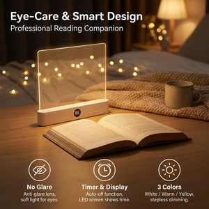 مصباح قراءة <span class=keywords><strong>LED</strong></span> قابل لإعادة الشحن عبر USB، مصباح مكتب محمول للطلاب، إضاءة ليلية للدراسة في غرف النوم والسكن الجامعي، متاح بنظام OEM وODM - Product Image 1