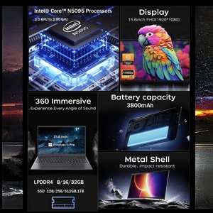 2025 15.6-inch Slim máy tính xách tay Intel n5059 32GB Ram 512GB SSD cho <span class=keywords><strong>bluetooth</strong></span> nhựa máy tính xách tay máy tính cổ phiếu mới có sẵn giá rẻ - Product Image 3