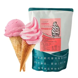 Nhà Máy Giá thấp chất lượng cao dâu tây Ice Cream Powder mix DIY Ice Cream premix bột cho trà bong bóng cửa hàng thành phần