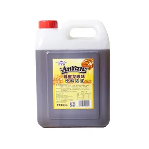 Longan nettare sciroppo catering tè al latte bevanda polpa spessa miele Longan 3000g barile - Product Image 1