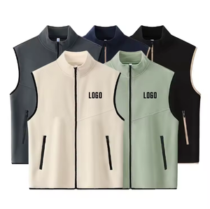 <span class=keywords><strong>Chaleco</strong></span> <span class=keywords><strong>acolchado</strong></span> grueso para exteriores con logotipo personalizado para hombre, chaqueta sin mangas con cuello levantado y cremallera, chaqueta de invierno, <span class=keywords><strong>chaleco</strong></span>, chaqueta para hombre - Product Image 1