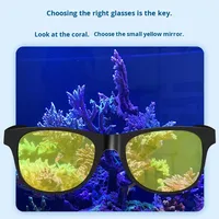 Lunettes de visionnage de coraux Redsea ReefView anti-lumière bleue, en plastique écologique, avec étui pour aquarium marin, pour restaurer la vraie couleur des coraux