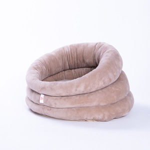 Three Layer Folding Cat <b>Bed</b> Round 48x48x33cm Crystal Velvet Soft Pet <b>Nest</b> For Cats All Seasons Use - Product Image 3