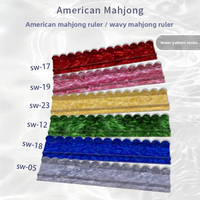 Mahjong américain de luxe moderne et personnalisé de 17,5 pouces, série Water Wave, en acrylique, avec supports magnétiques et pousseurs, portable et écologique