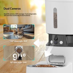 เครื่องให้อาหารสัตว์เลี้ยงอัจฉริยะพร้อมกล้องคู่ ฟังก์ชั่นบันทึกเสียงสองทาง ควบคุมผ่านแอพพลิเคชั่น เครื่องให้อาหารแมวและสุนัขอัตโนมัติ - Product Image 3