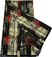 Kain Cetak Lilin Afrika 100% Katun Beige Coklat Simbol Tribal Kain Tekstil Lilin Ankara untuk Menjahit Gaun Kain Katun Bernapas