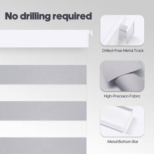 ستائر زيبرا كهربائية حديثة تعمل بالبطارية بدون حفر أو أدوات مع تحكم عن بعد عبر واي فاي من تويا للنوافذ - Product Image 2